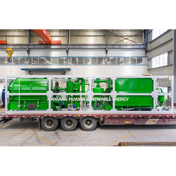 Container Type Waste Tyre Pyrolysis Plant Small Automatic Tyre To Diesel