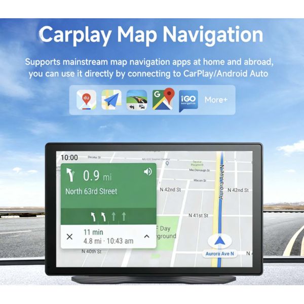 9 Inch Universal Car Audio System Smart Touch Screen Wireless Carplay Android Auto With Radio