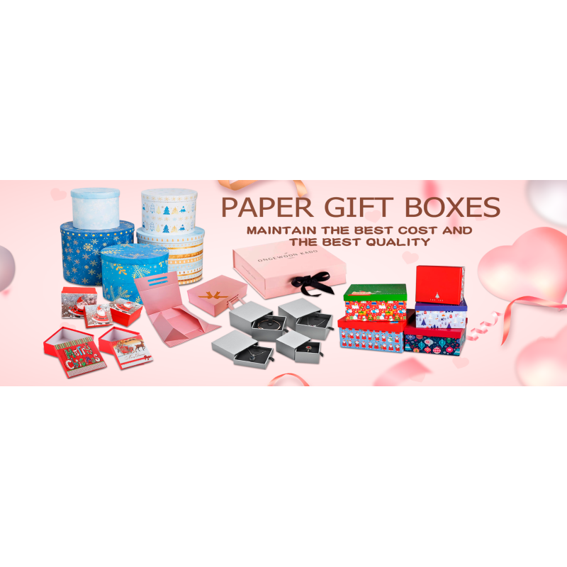 Luxury Cute Custom Paper Gift Box UV Coating Stamping Embossing