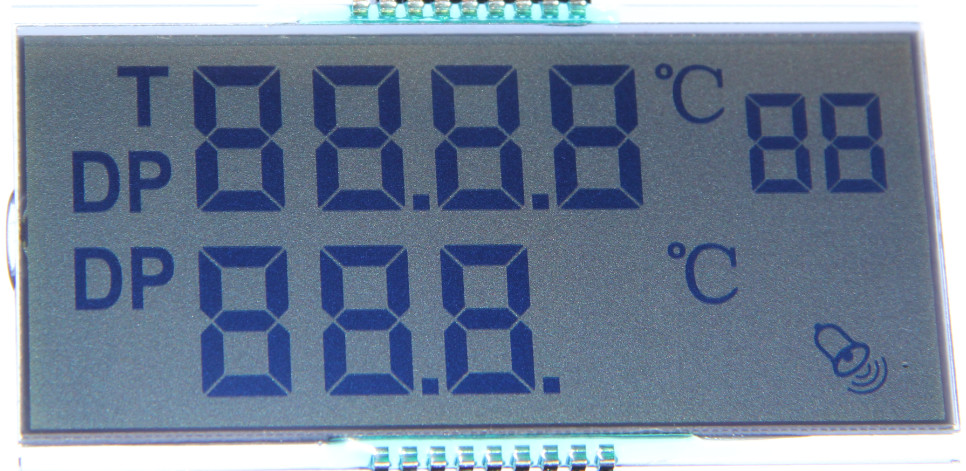Customized PIN Connector Vehicle HTN Lcd Segment Display