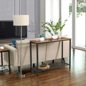 Industrial Console Table, Rustic Sofa Table, Particleboard Console Table,