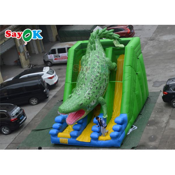 Inflatable Slippery Slide Commercial Big Crocodile Theme Inflatable Bouncer Inflatable Slide For Kids