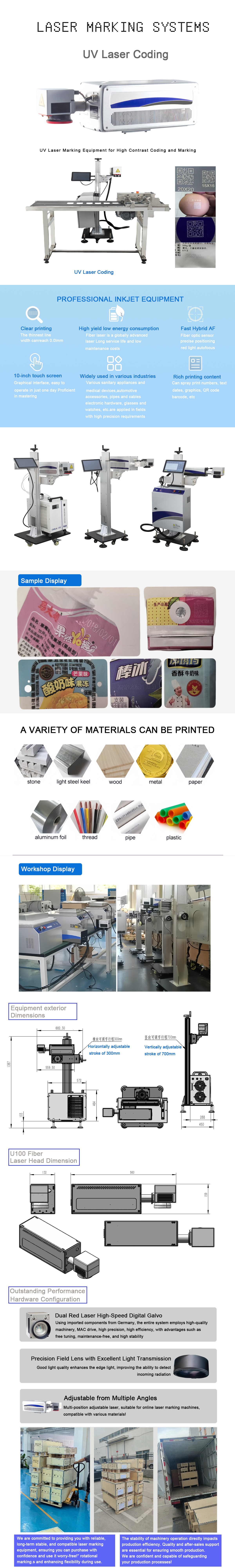 High Precision UV Laser Marking Machine Food Labels Portable Laser Marking System
