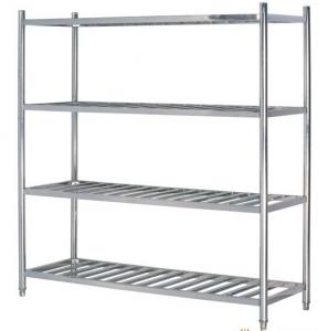 Wholesale Stainless Steel 4-Layer Round Tube Shelves Kitchen Storage Rack 1200*500mm 1500*500mm from china suppliers