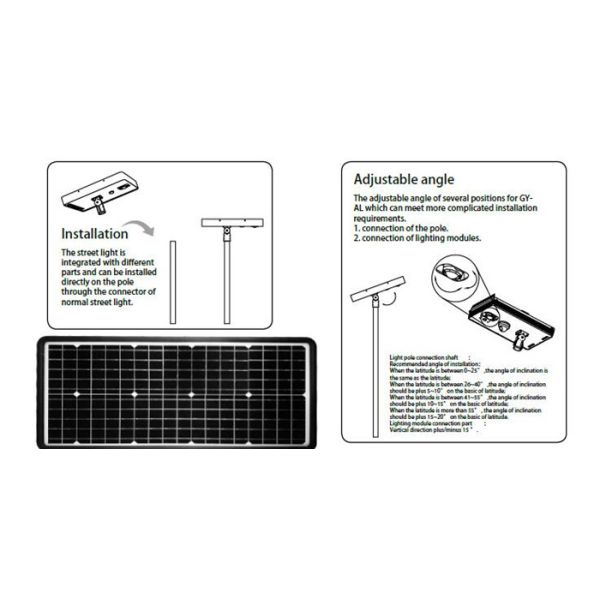 Day Light All In One LED Solar Street Light 40W Integrated With Motion Sensor