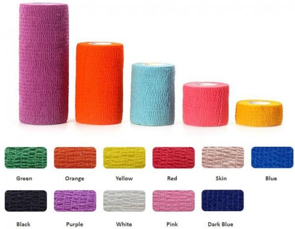 Water resistant best quality beautiful cohesive vet bandages, Medical surgical consumables vet colored elastic wrap cust
