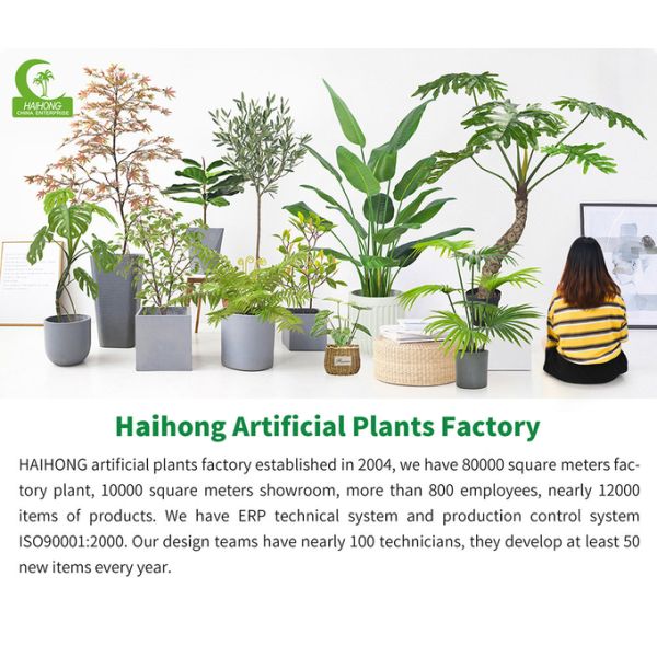 Handmade Plastic Artificial Monstera Plant Wind Resistance