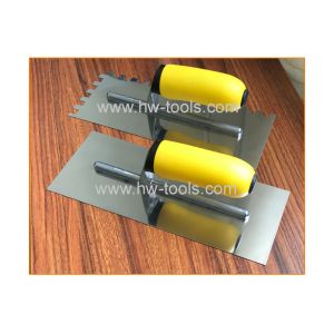 Stainless steel Plastering trowel with soft handle HW02234T
