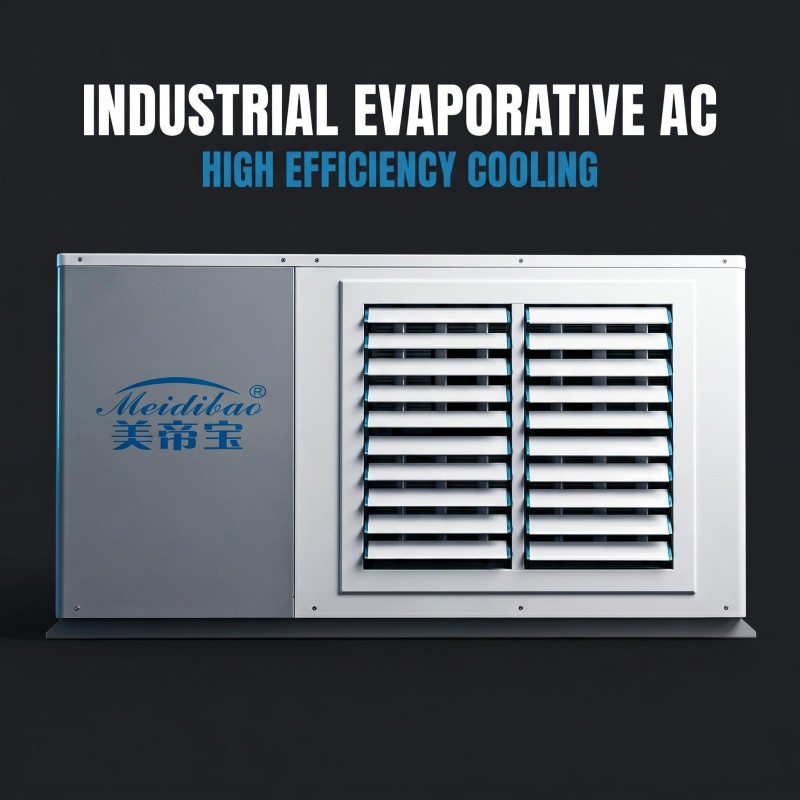 Industrial Wall-Mounted Evaporative Air Conditioner 40%-60% Energy Saving No Floor Space Corrosion Resistant for Commercial Workspace
