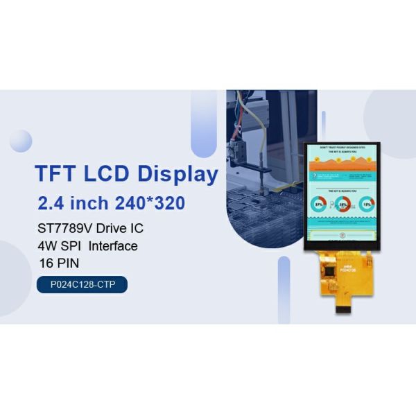Polcd Custom 2.4 Inch Lcd Capacitive Touch Screen Display Panel 240*320 SPI Interface Tft Screen Module