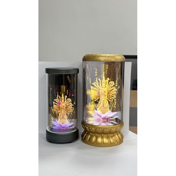 App-Controlled Indoor Advertising Holographic Fans Lightweight Metal Construction 3D Floor Stand for Hologram Equipment