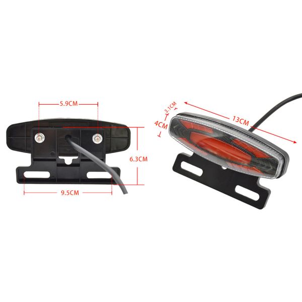 Electric Bike Tail Light Kit Five Star Horn Headlight Steering Switch Ebike Conversion Kit Black