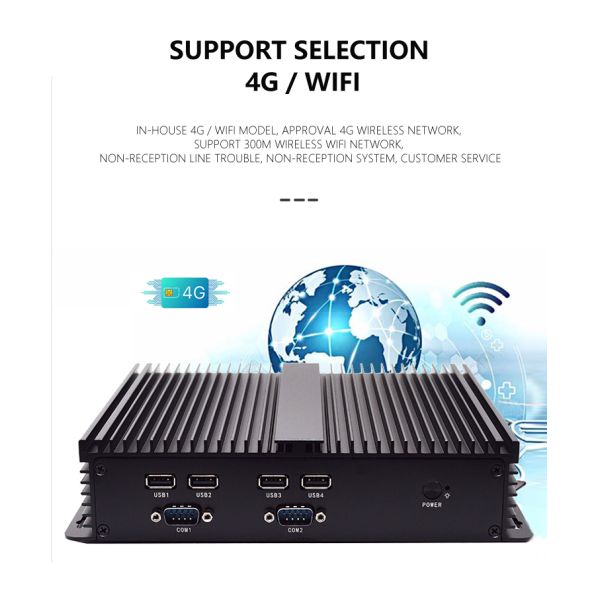 Full Alu Fanless small Pc Core I3 I5 I7 2 Lan Vga Hd Embedded Mini Computer
