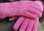 Handcrafted Warmest Sheepskin Gloves , Women's Handsewn Sueded Lamb Shearling