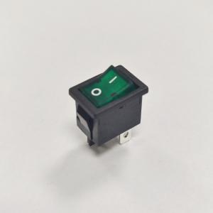 China RA(R19A) Green illuminated Rocker Switch, 21*15mm, 10,000 Electrical Cycles, 6A 250V on sale