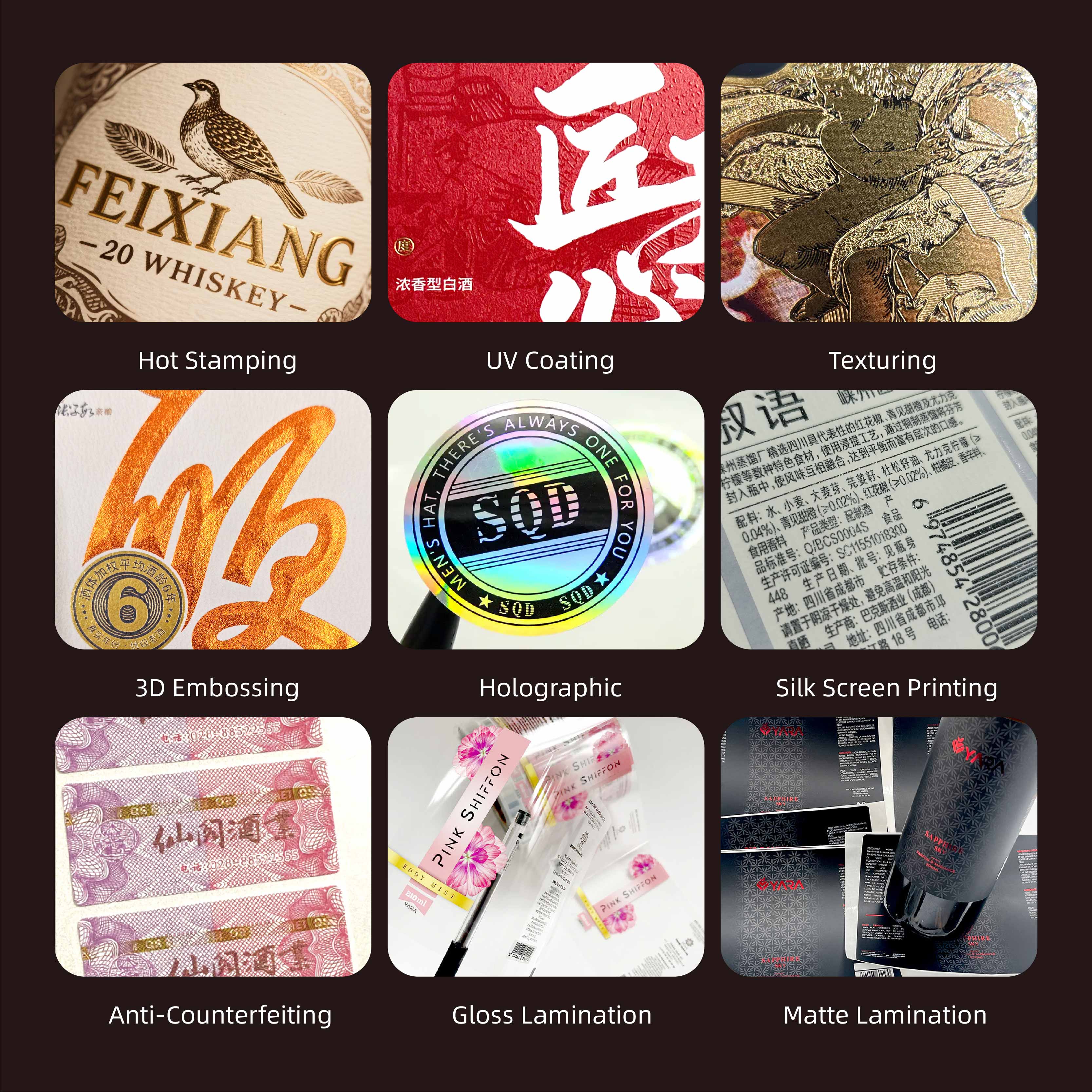 Customized Printing logo 3d Hologram Sticker Label