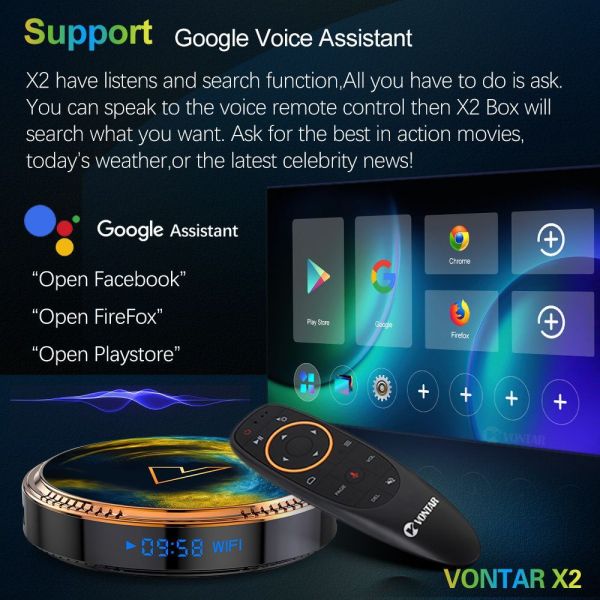 Vontar X2 Android 11 TV Box 4k Ultra Hd Dual Wifi Streaming Player Device
