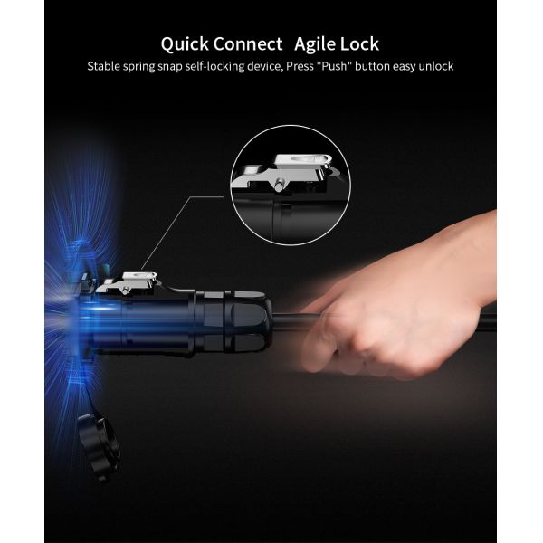 IP68 Panel Mount Quick Lock Type 8 Pin Waterproof Power Cable Connector M12 With Wire Connector
