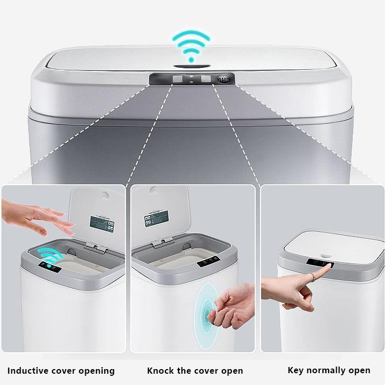 Automatic Intelligent Smart Trash Can Senso Intelligent Trash Can with Bin Bag Touchless Trash Can