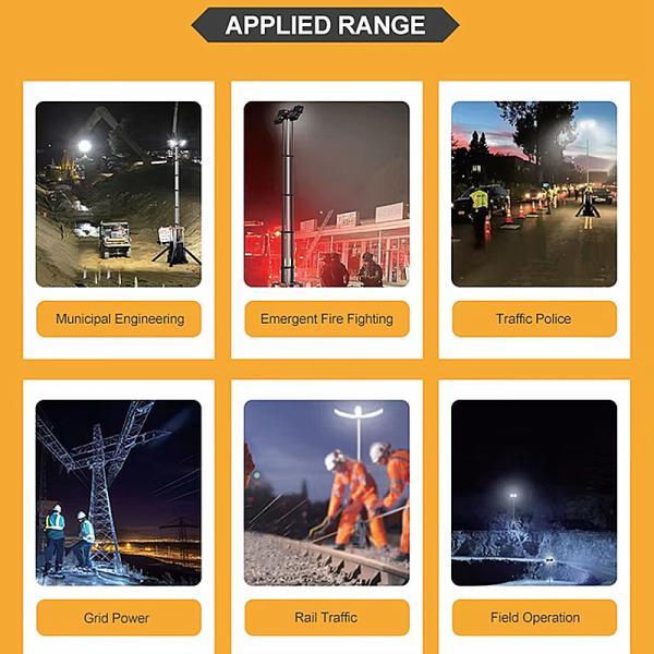 Diesel Generator Light Tower Rated Voltage 220V Towable Light Tower Mobile Lighting Tower