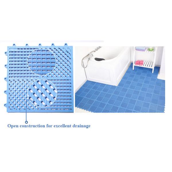 E Friendly PVC Interlocking Floor Tiles Anti Slip PVC Floor Mat 25*25