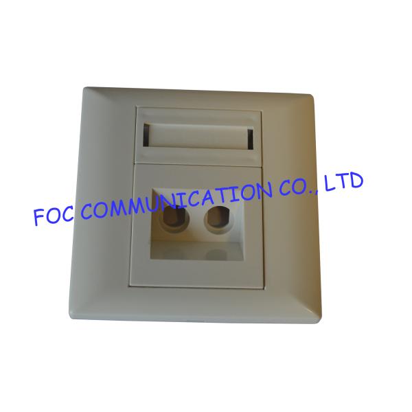 2 Port ST Simplex Adapter Preload Fiber Optic Termination Box FTTH Wall Plate Outlet