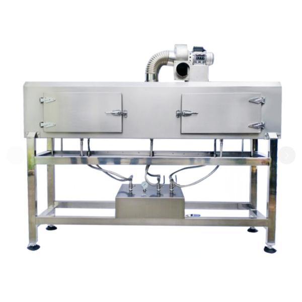 Newest factory produce steam bottle tunnel/semi automatic labeling machine