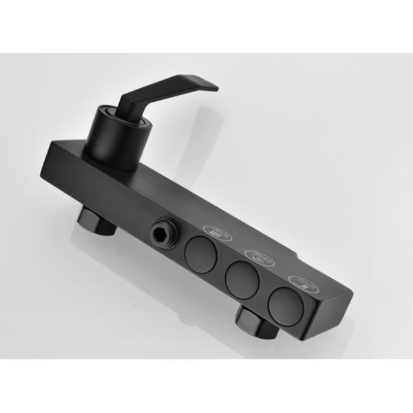 Wall Mounted Copper Black Champagne Rain Shower Faucets With Handle