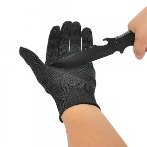 Cut Resistant Hand Protection Gloves With Black Stainless Steel Wire Mesh