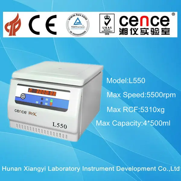 Low Speed Medical Centrifuge Machine L550 With Microprocessor Control