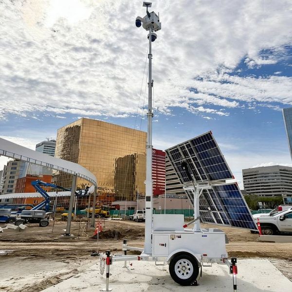 Trailer Mounted Lighting Tower Renewable Energy Technologies Solar Powered Generator Industrial Light Tower