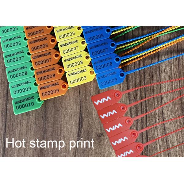 309 N Tensile Strength 400 mm Length Laser Print Plastic Security Pull Tight Seal for Container Security Lock
