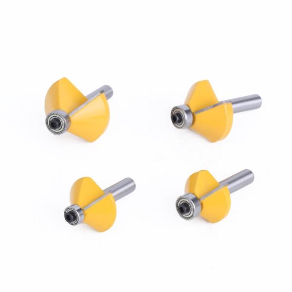 YingBa Professional Tool Manufacturer 8mm Shank 45 Degree Carbide Bevel Edge Trimming Bits for Wood Woodworking Bits