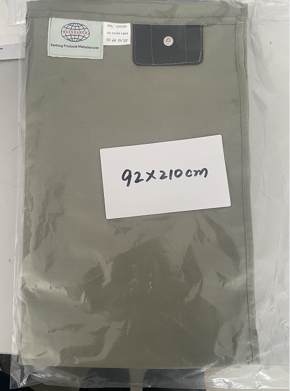 Custom Queen King Size Grounding Flat Sheets for Earthing Bed Organic Cotton With Grounding Cord Conductive Earthing Bed Sheet
