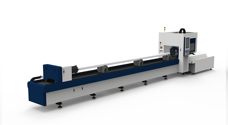 Weldseam Identification Horizontally Mounted Lathe Fiber Laser Cutter Machine