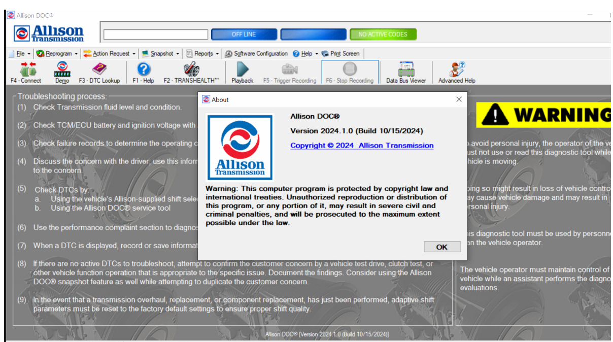Wholesale Allison DOC Premium V2024.11 Allison Transmission Diagnostic Software from china suppliers