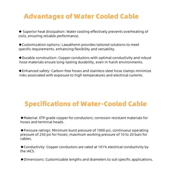 Water-cooled Cables Flexible Cables for Electric Arc Furnace Water Cooling Aid Cable for Resistance Welding