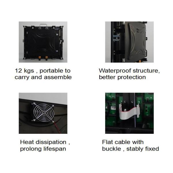 Lightweight P4 Outdoor Led Display , Square Led Display Long Life Span