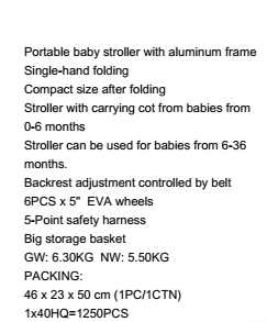 Deluxe baby buggy