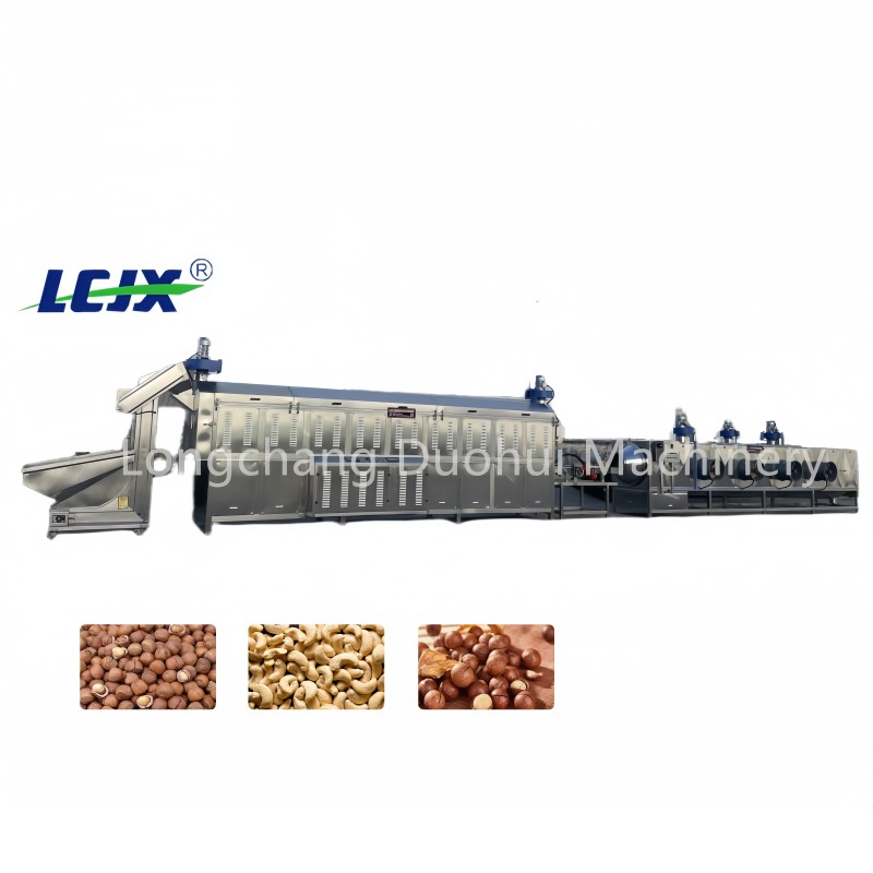 Industrial Continuous Roasting Machine Line Peanut Cashew Almond Sunflower Seed Processing Line