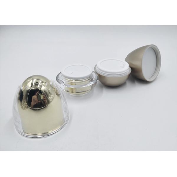 Luxury Acrylic Face Cream Jars Container Egg Shape 30g Small Capacity