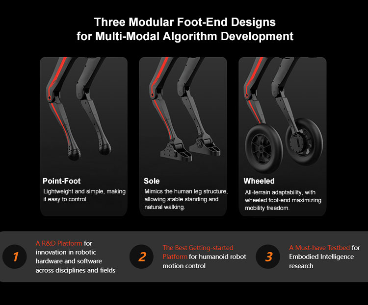 Foxtech High Quality Biped Walking Humanoid Bionic Robot Research Platform Design Algorithm with Wheels