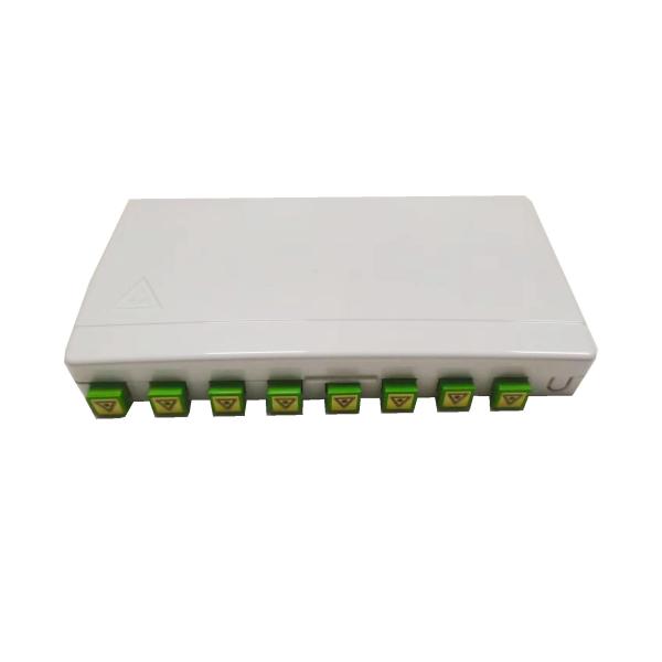 8 Ports SC Shutter Adapter Faceplate , SC/APC FTTH Fiber Optic Termination Box