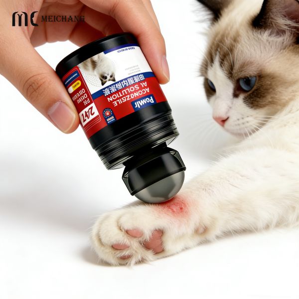 60ml High Transparency PETG Roller Ball Bottle with Leak-proof Design for Pet Topical Medication