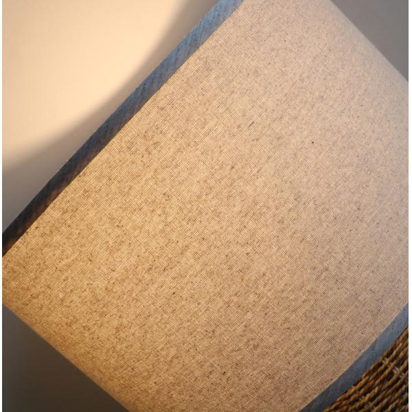 Sustainable Rattan Table Lamp , Durable Rattan Bedside Light Switch Control