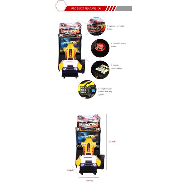 Coin Operated Car Racing Arcade Game Machine, Driving Car Video Games