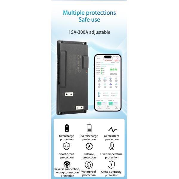 Active Balance BMS 100A 200A 300A LiFePO4 Smart BMS Board CAN RS485 51.2v Active Equalizer Golf Cart BMS Lifepo4 59.2v 280ah
