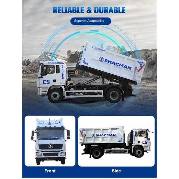 4X2 14cbm Refuse Collector Waste Compactor Trucks Detachable Container Garbage Vehicle
