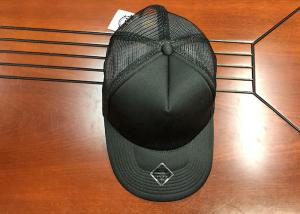 Wholesale Customized Black 5 Panel Foam Back Blank Mesh Trucker Hats from china suppliers