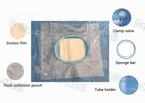 Quality Disposable Surgical C - Section Packs, Obstetric pack integrated Fluid Collection Bag with Cable Holder for sale